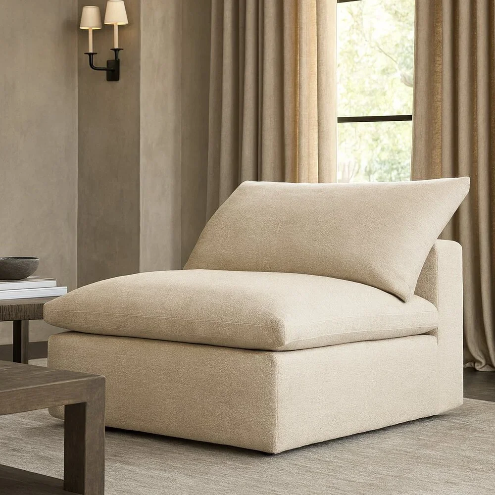 Restoration Hardware Cloud Modular Replacement Slipcover – Armless Chair | Luxe